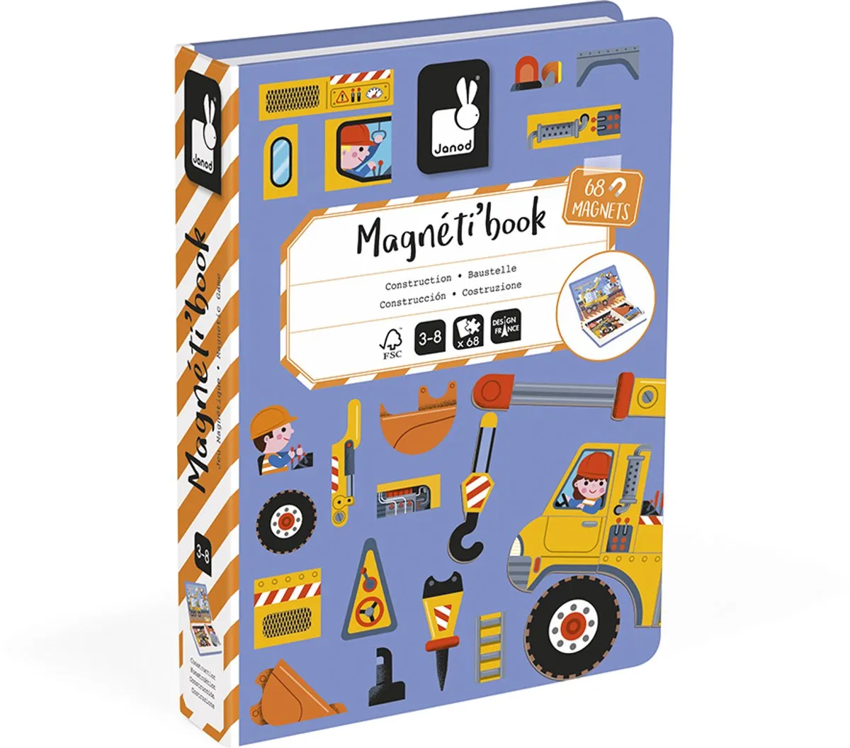Janod Magnetibook Constructie 11.2526 - 50 Magneten & 18 Kaarten - afbeelding 6 van 6