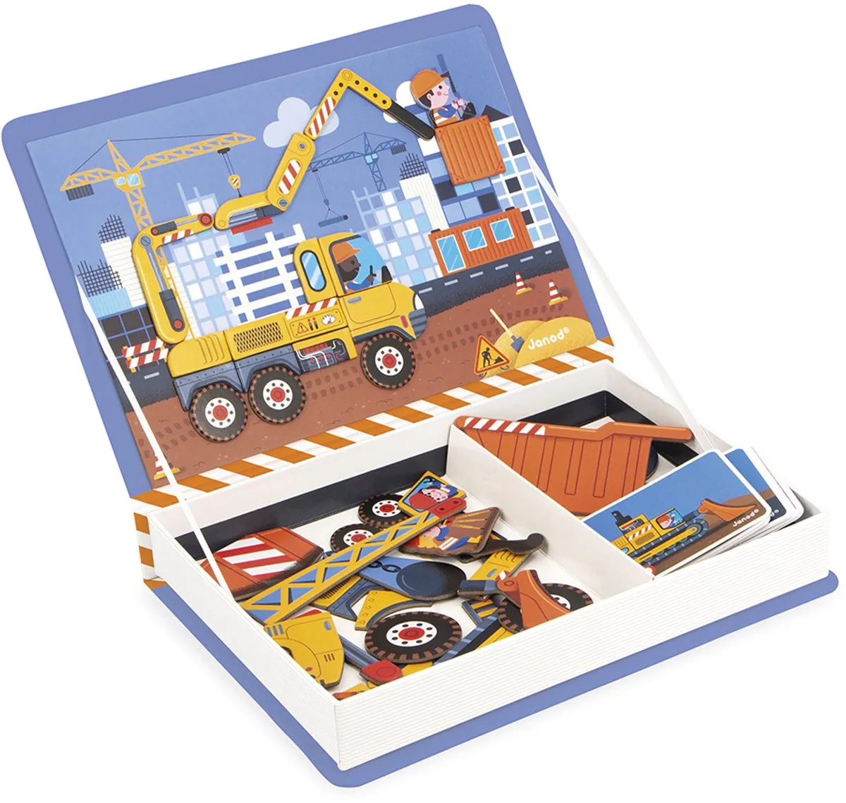 Janod Magnetibook Constructie 11.2526 - 50 Magneten & 18 Kaarten