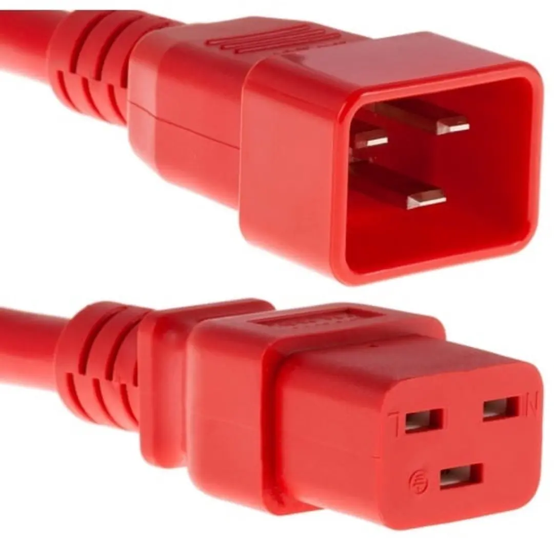 ACT AK5090 Netsnoer C19-C20 Rood 1,8m