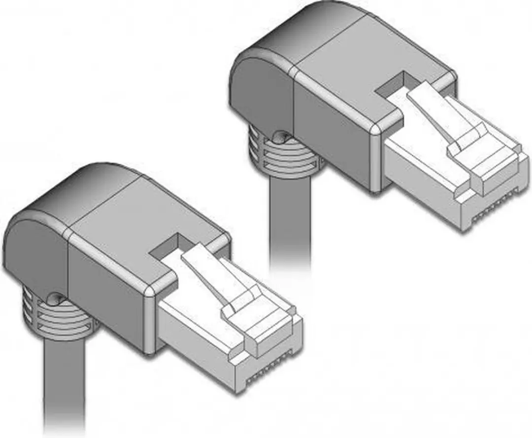 Delock S/FTP CAT6 Netwerkkabel Haaks - 1m - Grijs