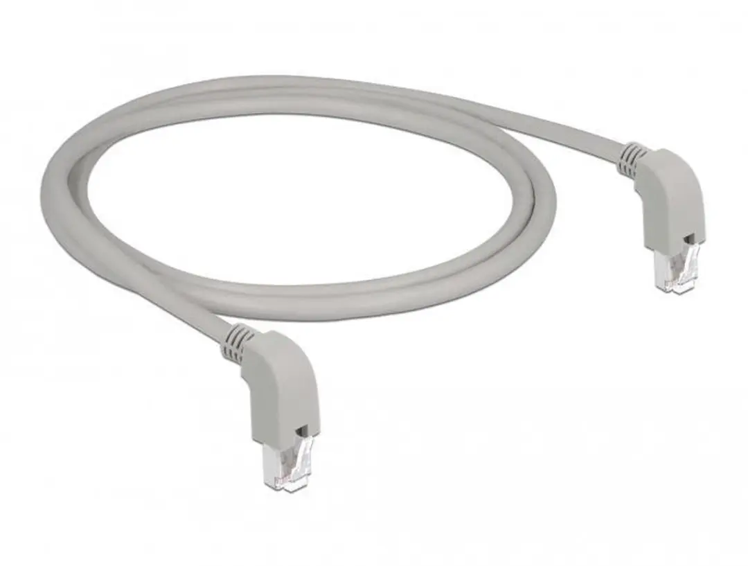 Delock S/FTP CAT6 Netwerkkabel Haaks - 1m - Grijs