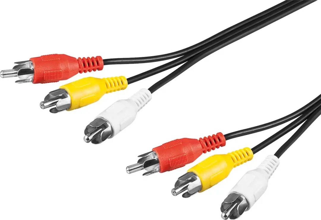 Goobay Tulp Composiet AV Kabel 10m - Zwart