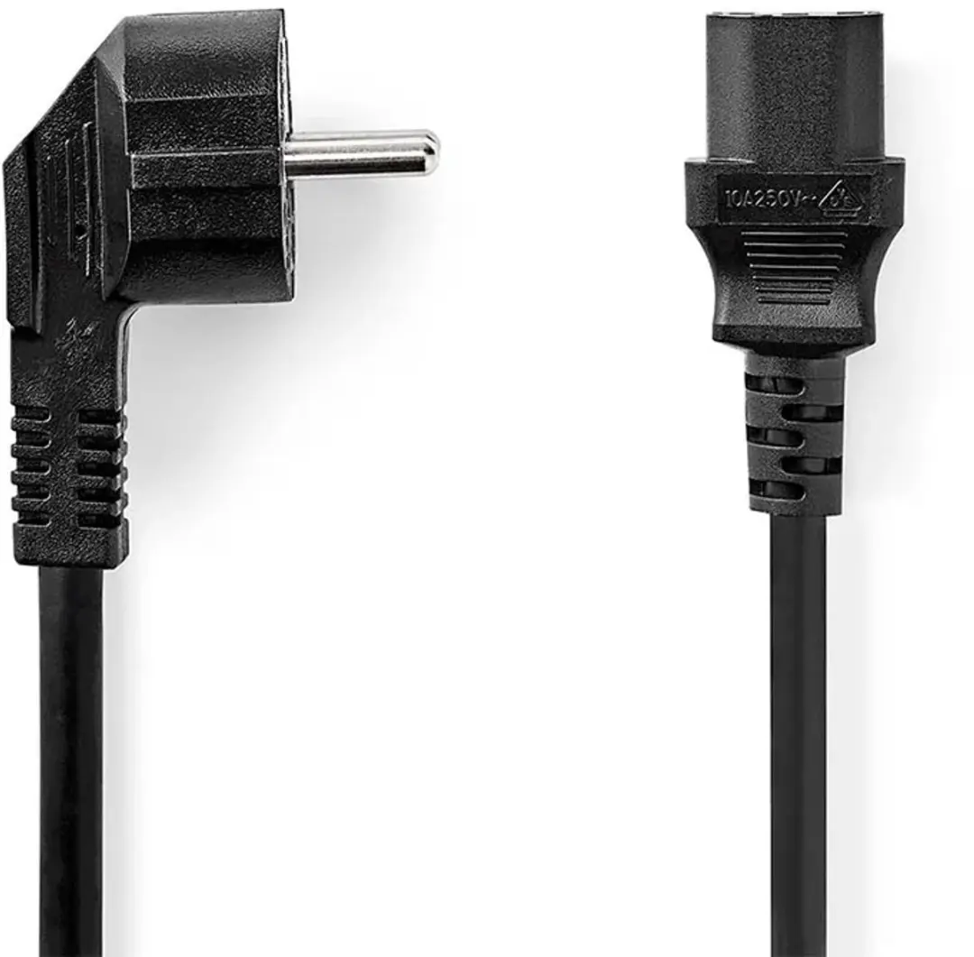 Nedis Stroomkabel Type F CEGL10000BK50 - 5m - Gehoekt