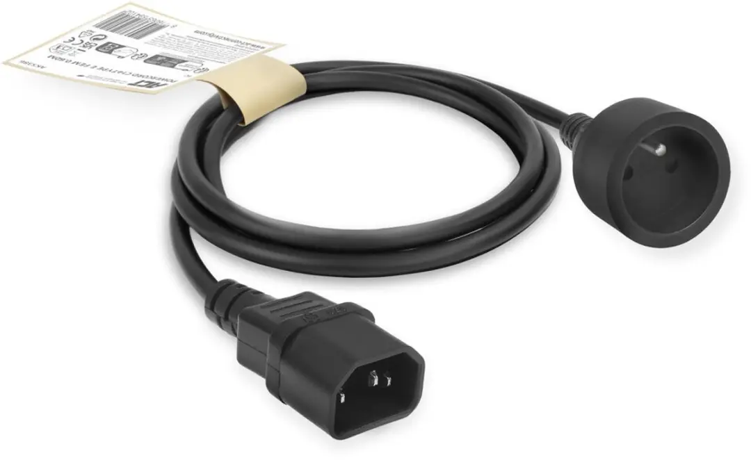 ACT Netsnoer C14 Type E Female 10A - 0,6m
