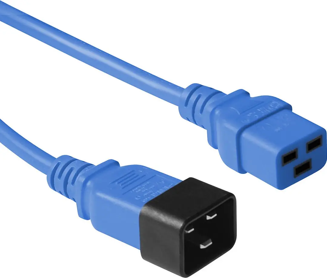 ACT Netsnoer C19-C20 Blauw 1,8m AK5094