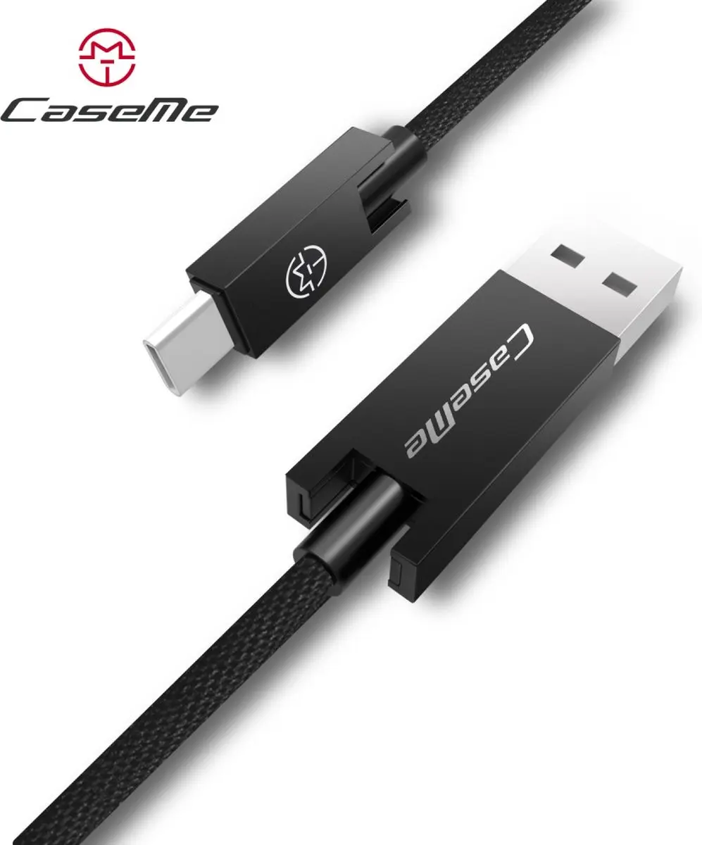 Caseme USB naar USB-C Kabel 1,2m - Zwart