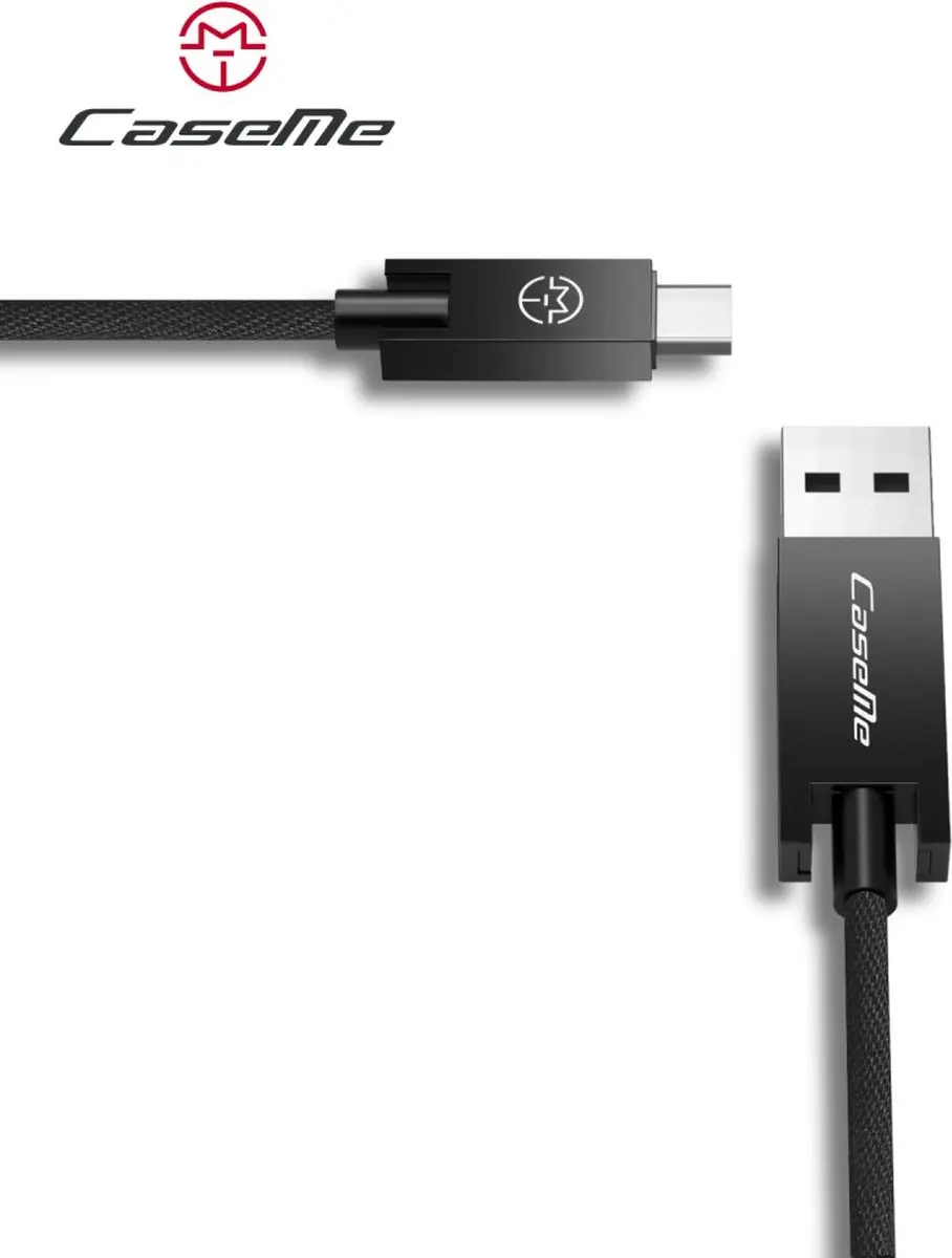 Caseme USB naar USB-C Kabel 1,2m - Zwart
