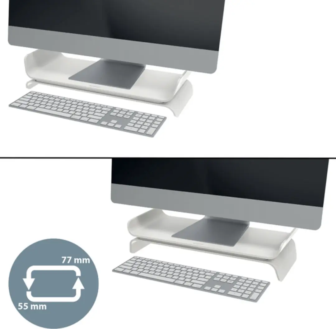 Leitz Ergo Monitorstandaard 65040085 - Lichtgrijs