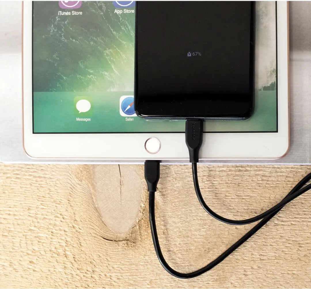 Mobiparts MP-80552 USB-C naar USB-kabel 2A 2m - Zwart