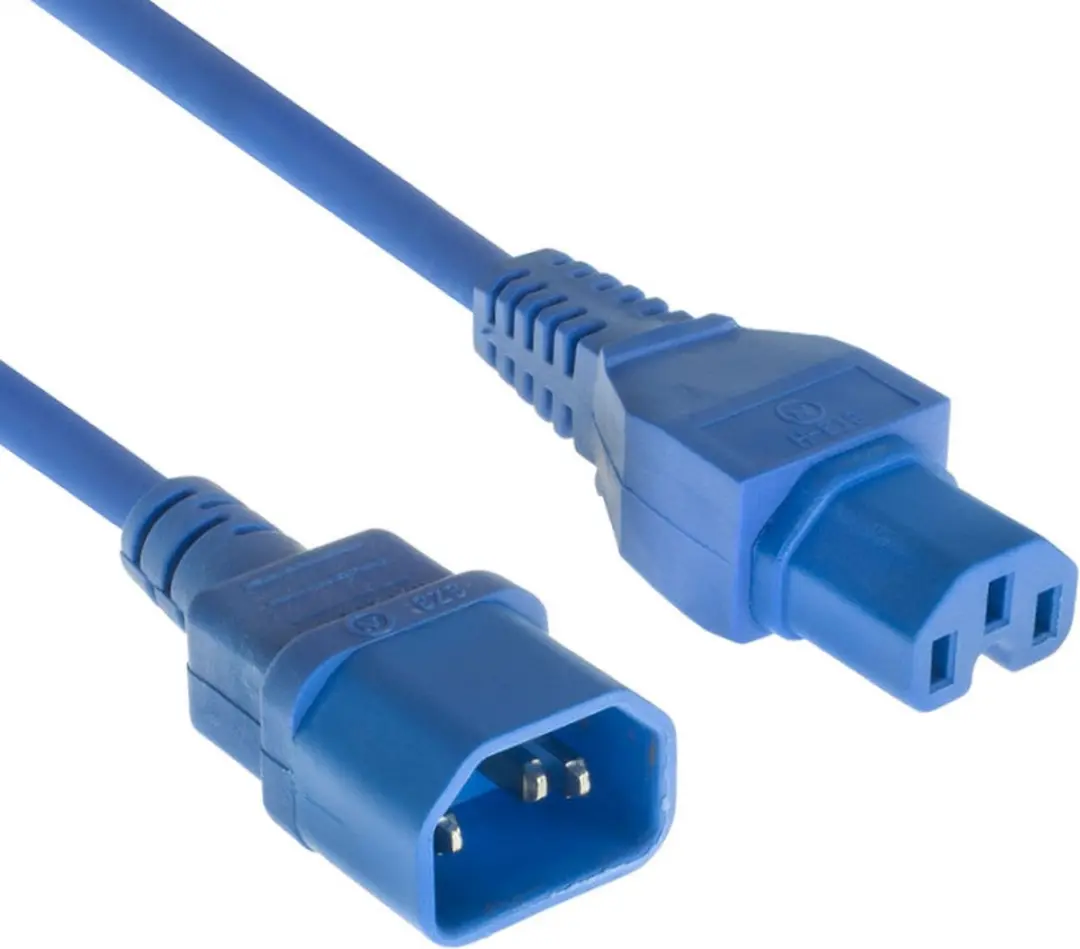 ACT Netsnoer C14-C15 Blauw 1,2m