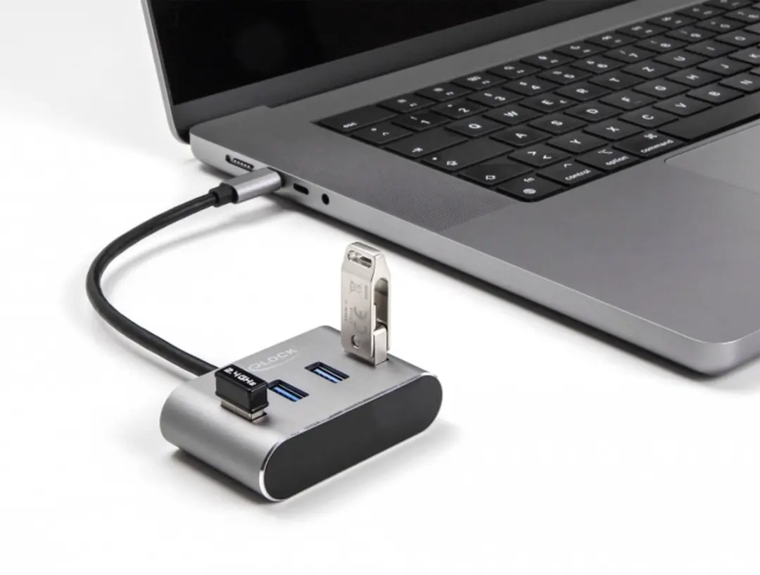 Delock 63223 USB Hub 5Gbps - 4 Poorten - USB-C - Zwart