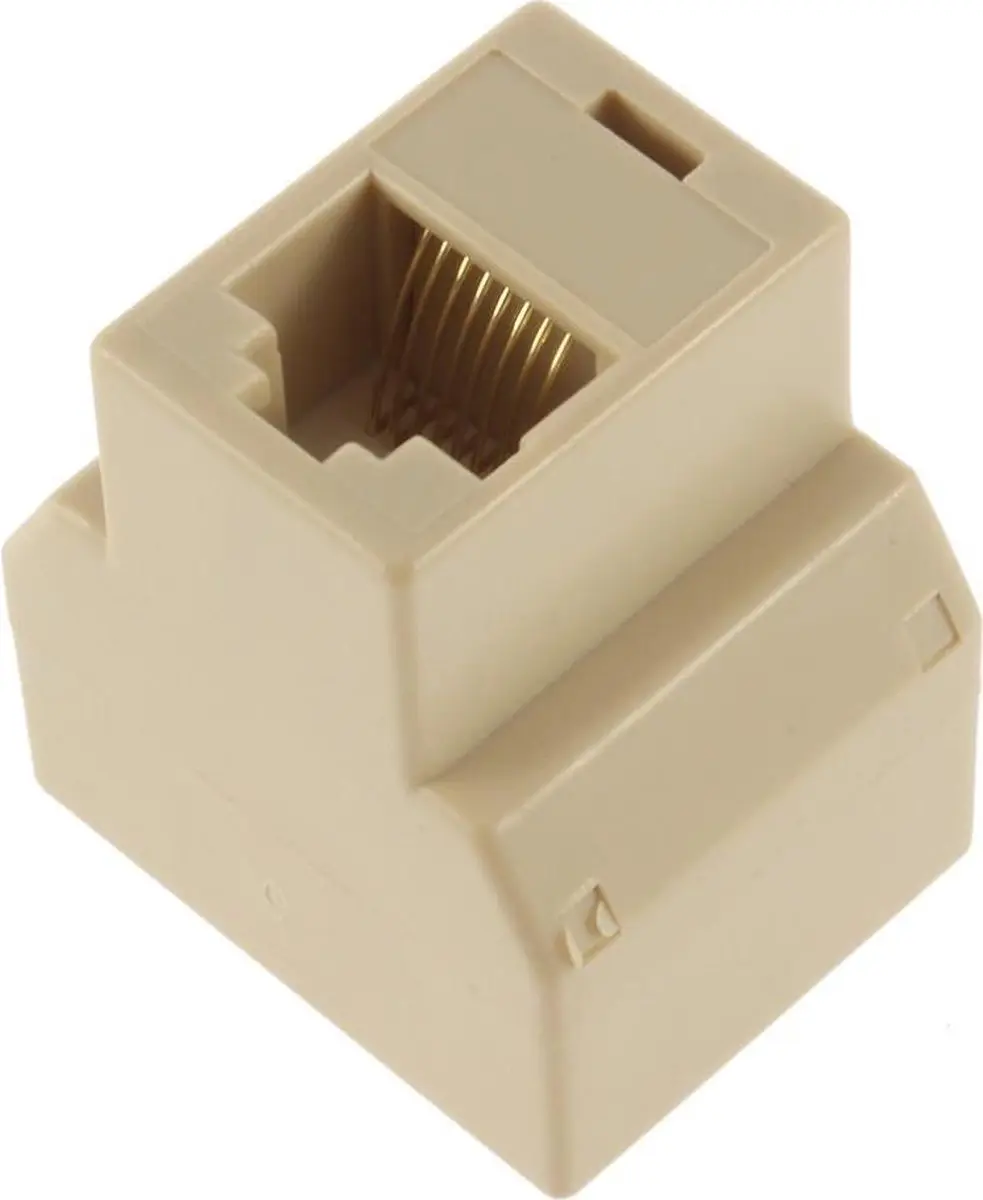 Goobay RJ45 Splitter 8719747780039 - Netwerkkabelkoppelstuk - Creme