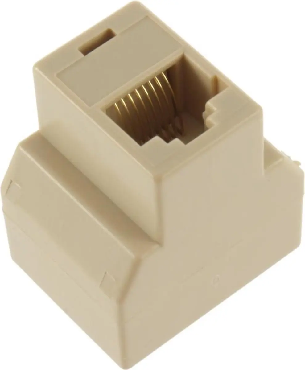 Goobay RJ45 Splitter 8719747780039 - Netwerkkabelkoppelstuk - Creme