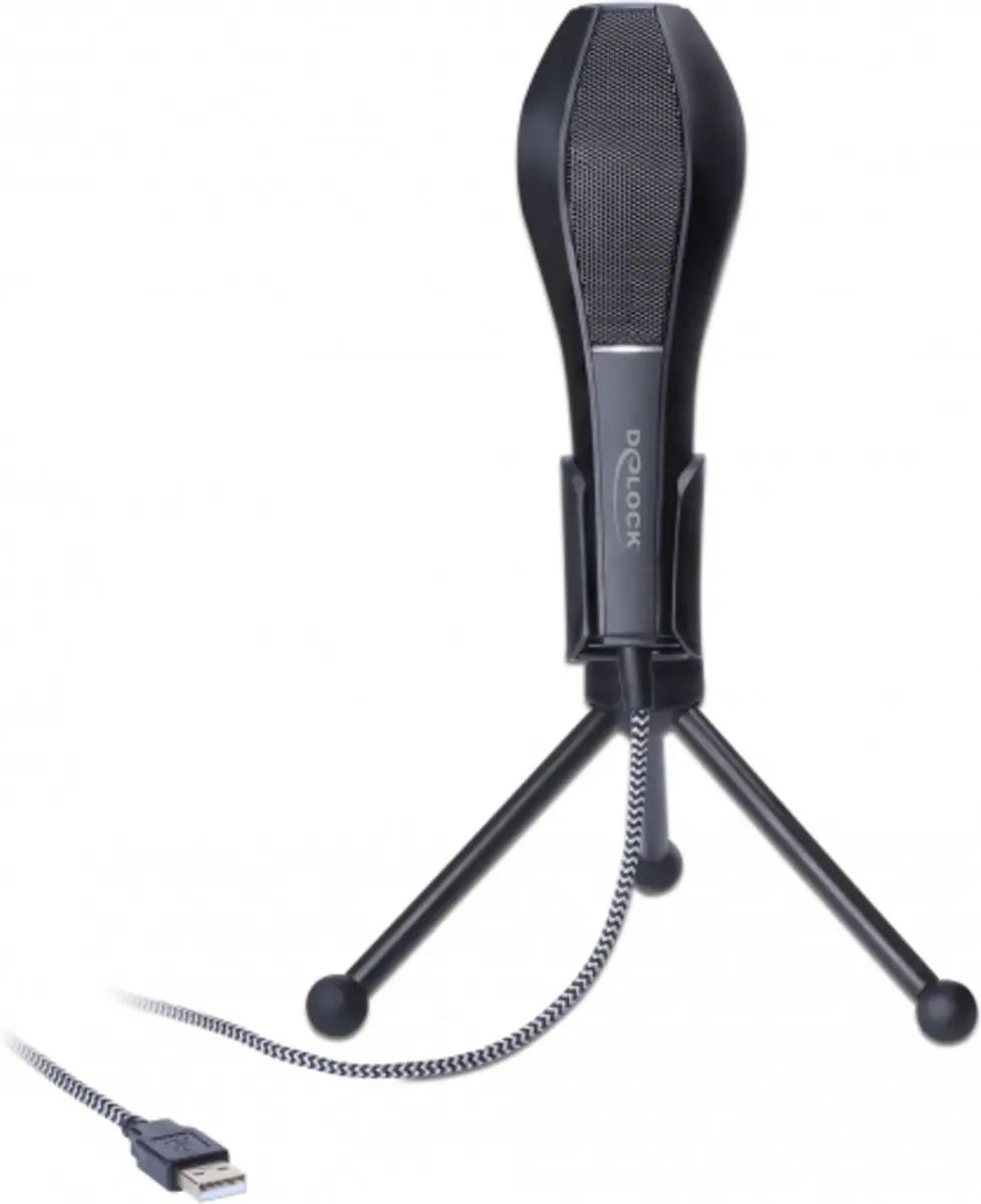 Delock REC0014272-000 USB Condensor Microfoon - Zwart