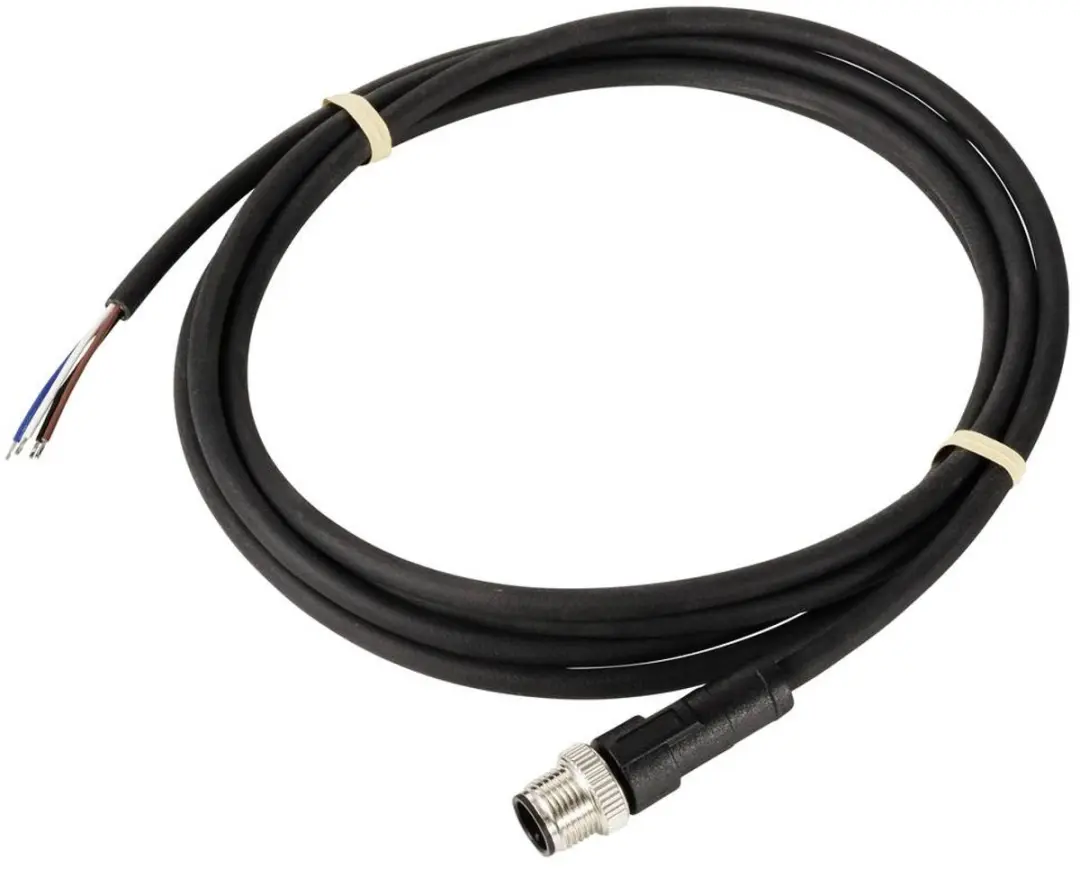 Tru Components TC-12833024 Sensor/Actuator M12 Kabel - 4 Polig - 5m - Zwart