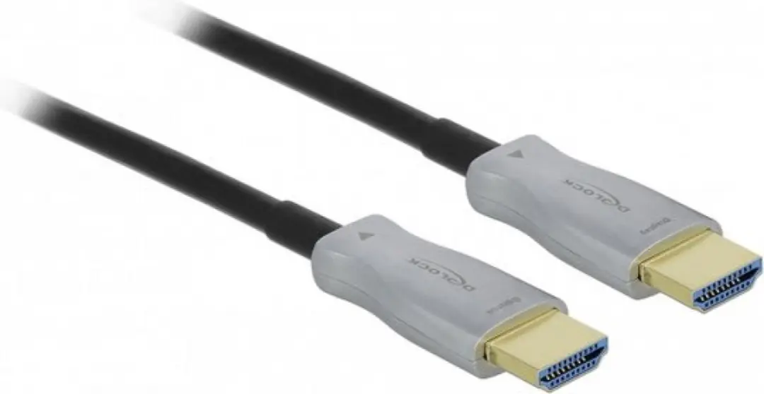 Delock HDMI Active Optical Kabel 4K 60Hz 50m - Zwart/Grijs