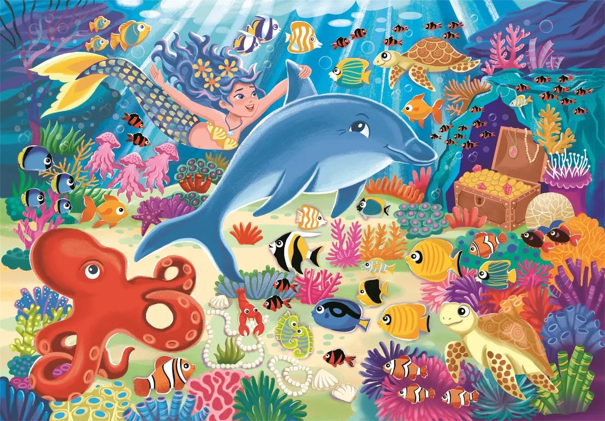 Clementoni Kinderpuzzel 30 Stuks Onderwater Avontuur - Multicolor