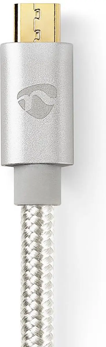 Nedis USB-C naar Micro-USB Kabel 2m - 10W 480Mbps - Verguld - Aluminium