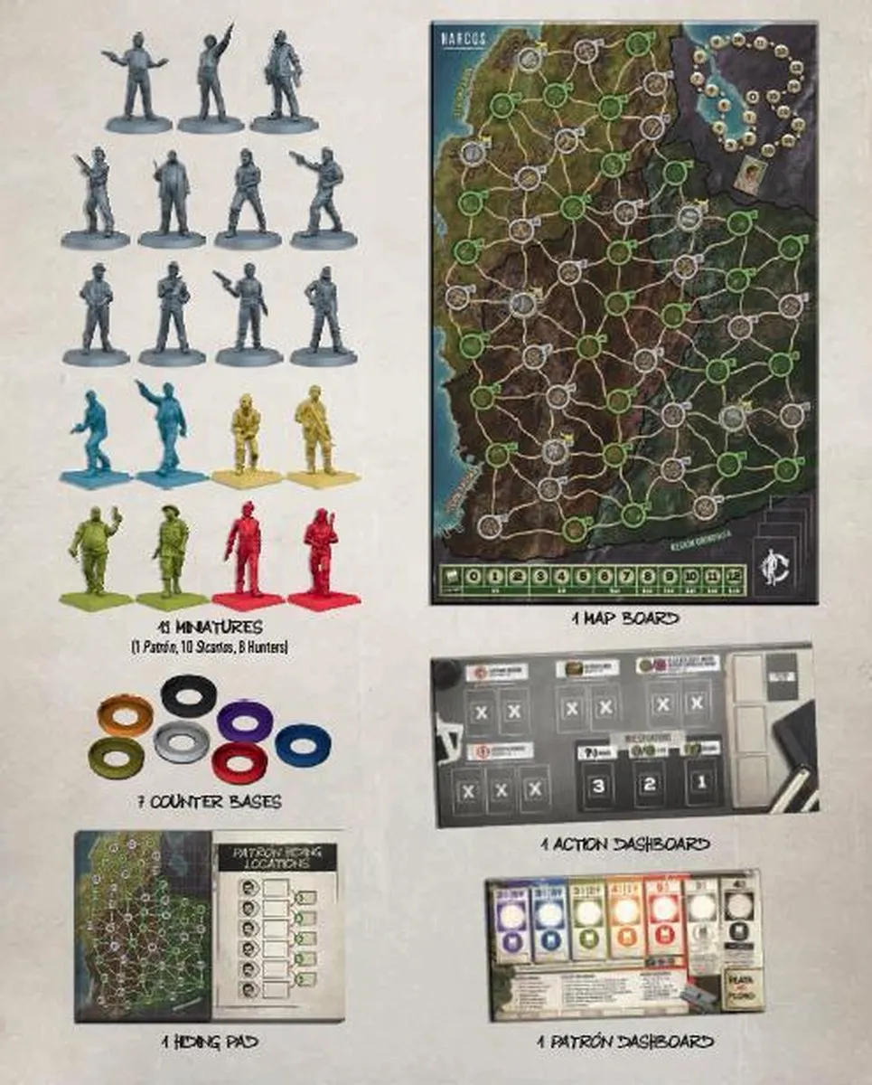Asmodee Narcos Bordspel - 19 Miniaturen - 2-5 Spelers