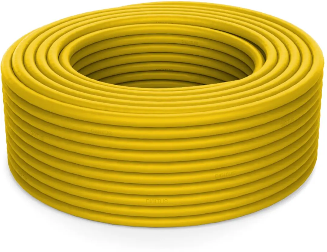 Digitus CAT7a sFTP Kabel 100m Geel - Vaste Kern