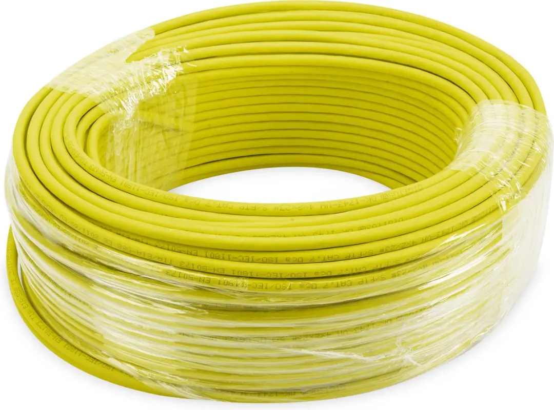 Digitus CAT7a sFTP Kabel 100m Geel - Vaste Kern - afbeelding 6 van 6