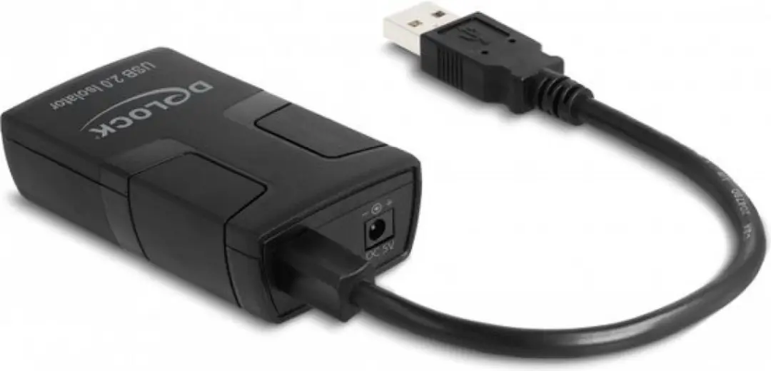 Delock USB 2.0 Isolator 5kV Zwart