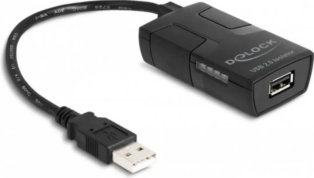 Delock USB 2.0 Isolator 5kV Zwart