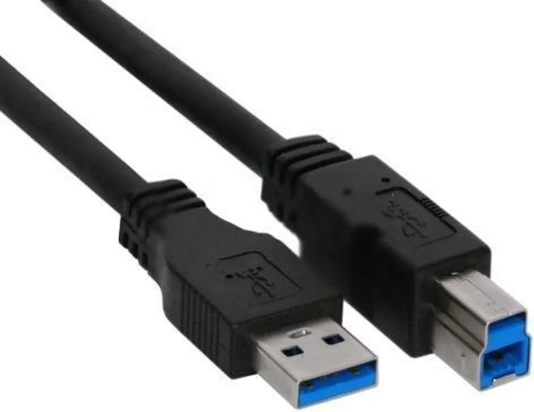 InLine USB-A naar USB-B Kabel USB3.0 5m - 2A - Zwart