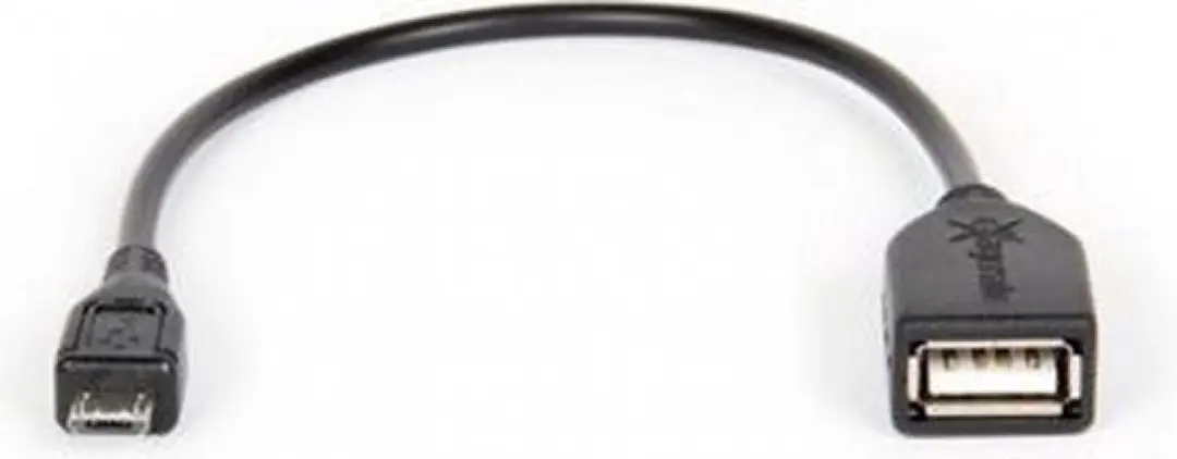 Hamlet Micro USB-A USB 2.0 Kabel 0,15m - Zwart