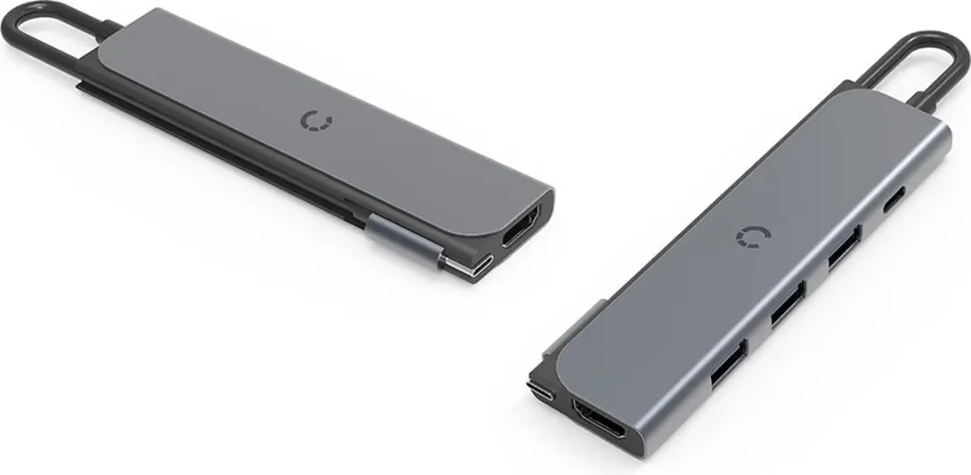 Cygnett CY3318HUBC3 USB-C/HDMI/USB-A/SD-adapter - 15cm - Grijs