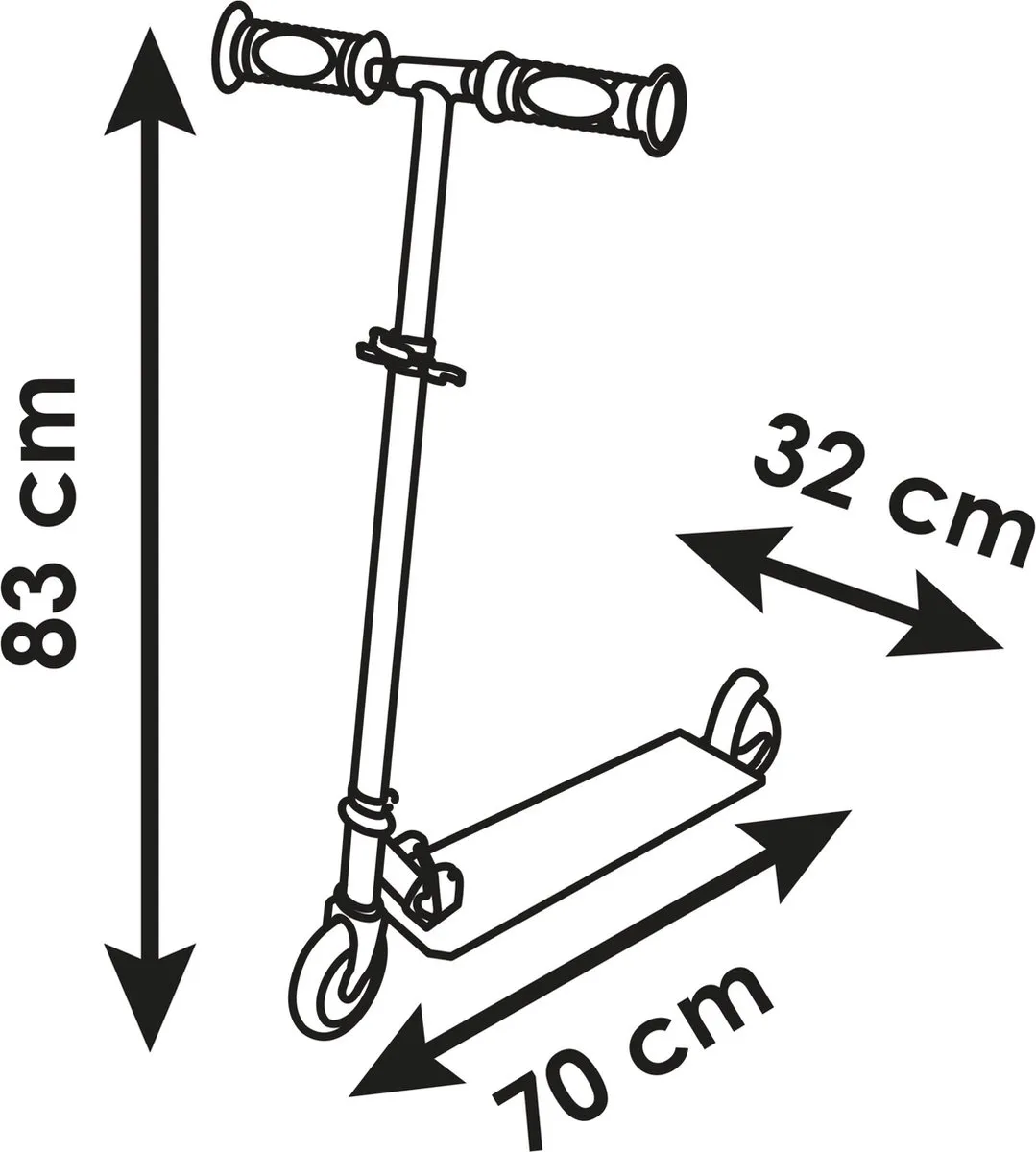 Smoby Cars Plooibare Scooter Step - 50kg - Verstelbaar stuur - Rood/Blauw/Wit/Zwart/Geel