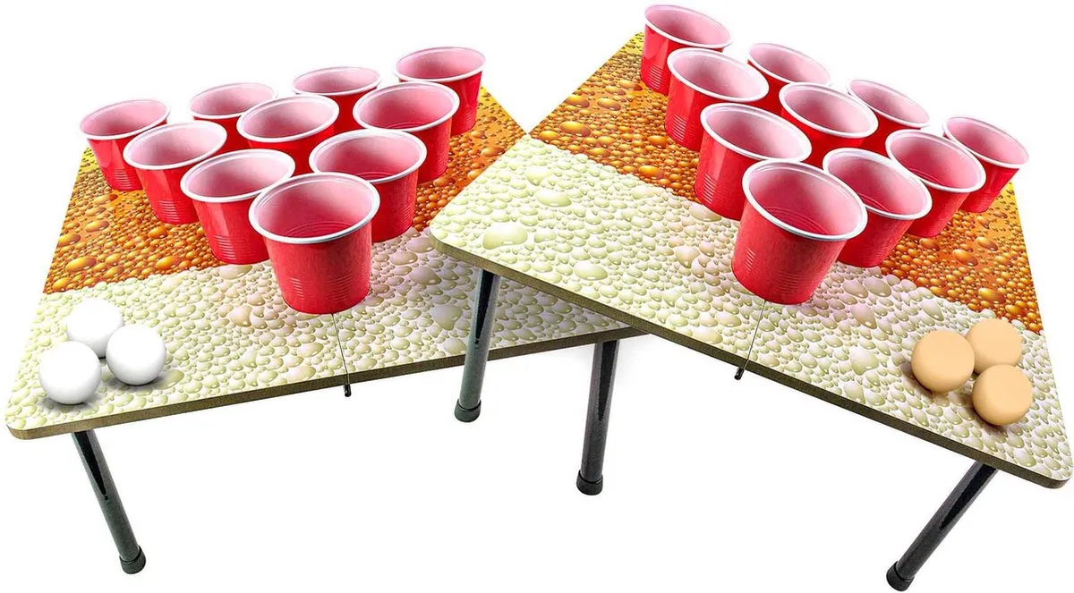 Tactic Beer Pong 58120 - 2 Speelborden & 20 Bekers