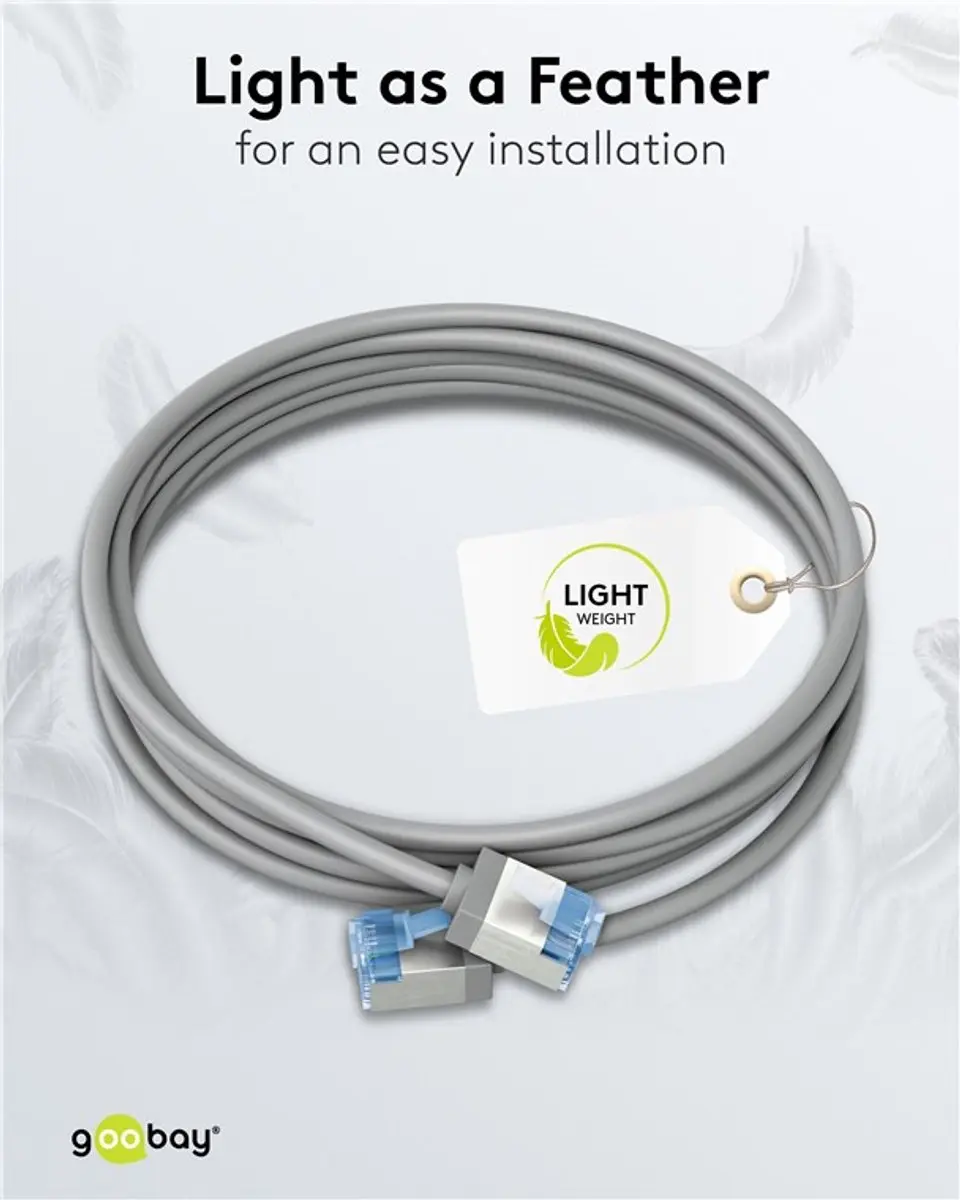 Goobay Ultraflexibele CAT 6A Netwerkkabel KD24268 - Grijs