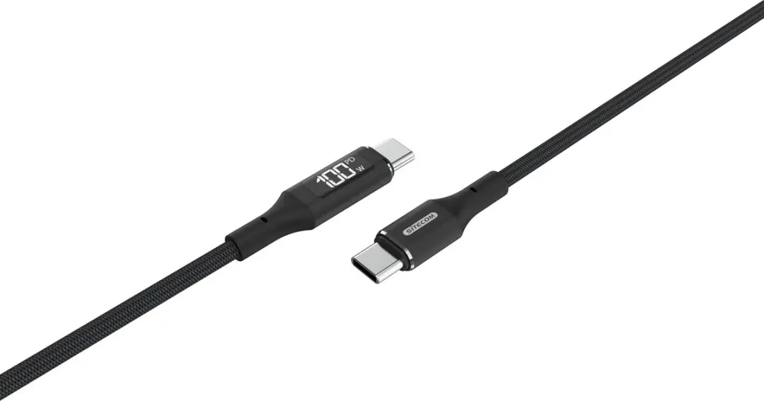Sitecom CA-1005 USB-C Voedingskabel 100W - 1,5m - Zwart