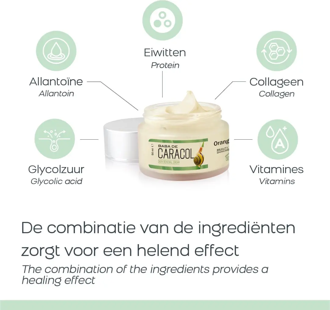 Orange Care Baba de Caracol Slakkencrème Dag- & Handcrème - 150ml