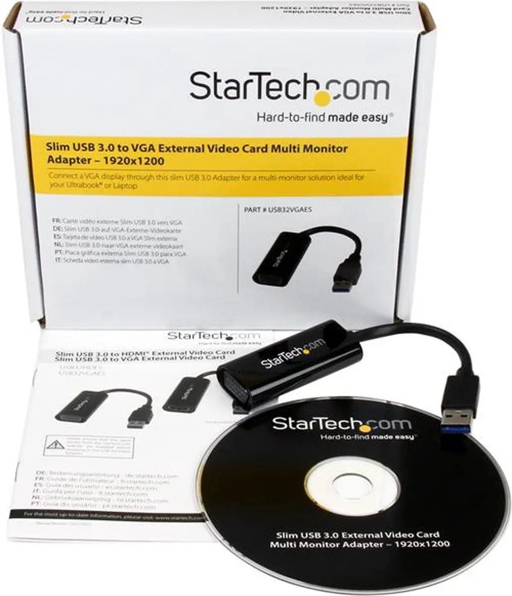 Startech USB32VGAES USB 3.0 naar VGA Adapter - Zwart