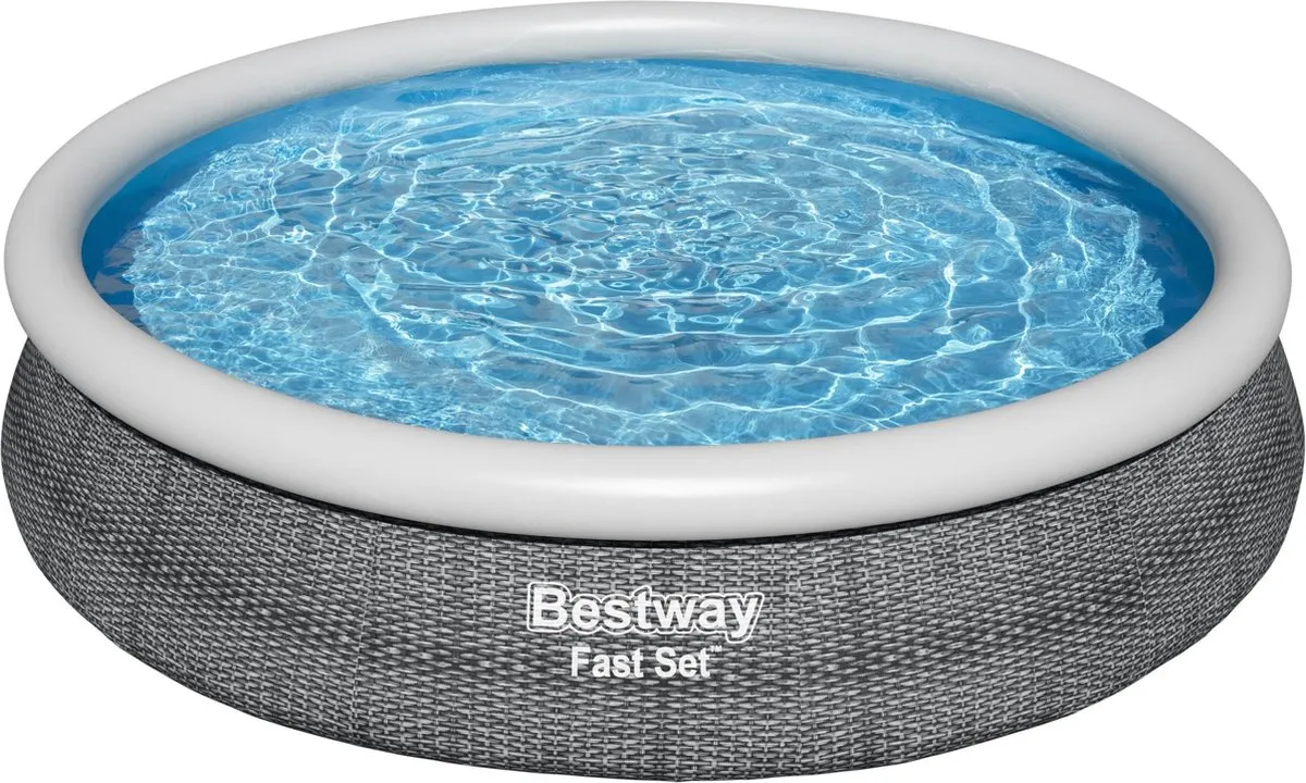 Bestway Zwembadset 366x76cm - 5.380L - Zwart
