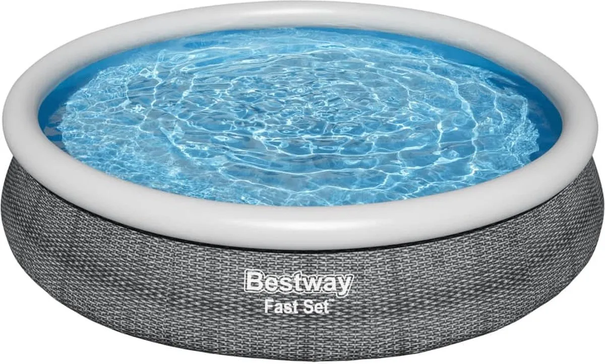 Bestway Zwembadset 366x76cm - 5.380L - Zwart