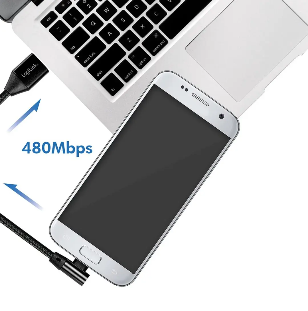 Logilink CU0141 USB-kabel USB 2.0 A naar Micro-B - 0,3m - Zwart