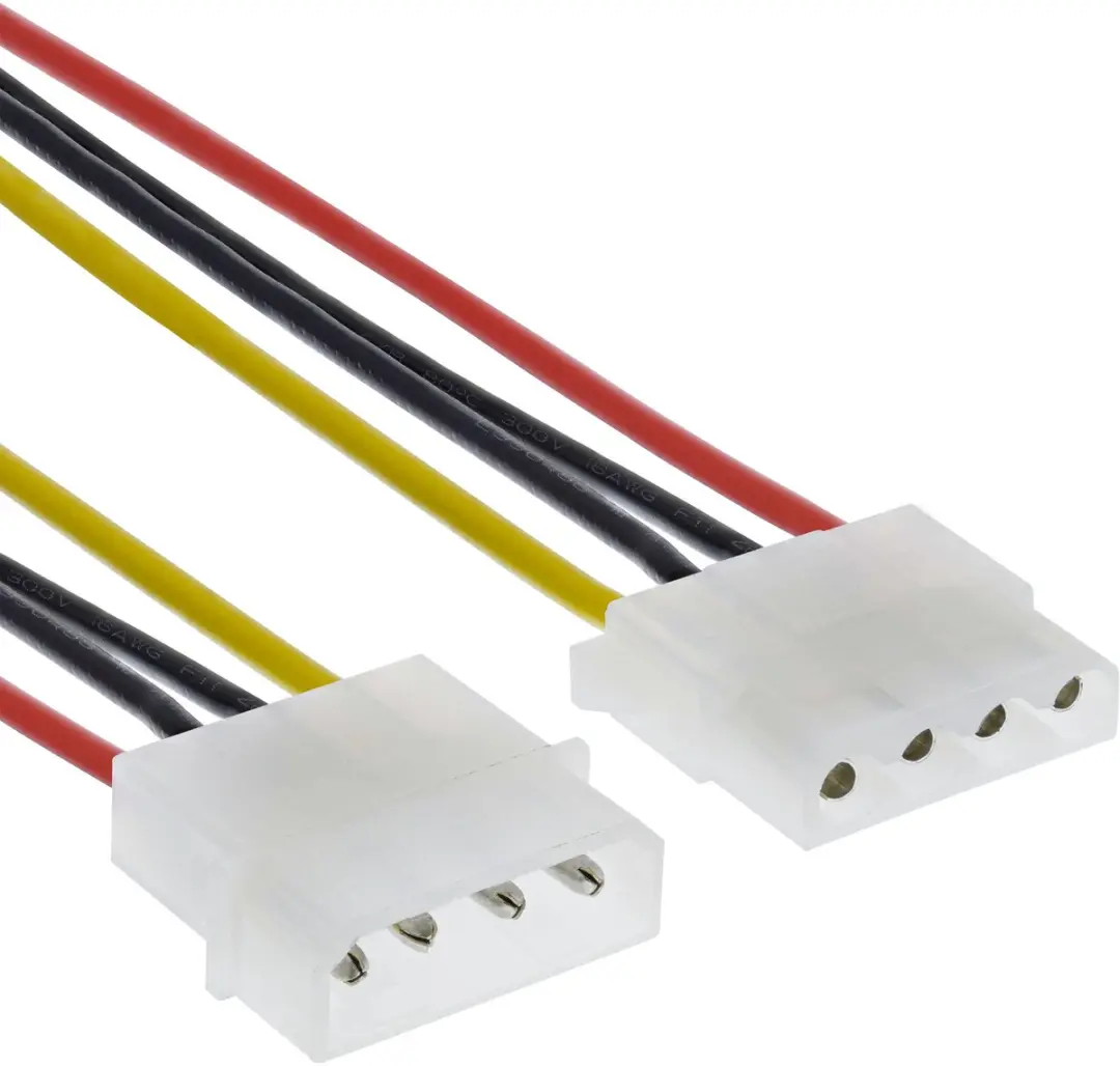 InLine Molex Verlengkabel 0,50m