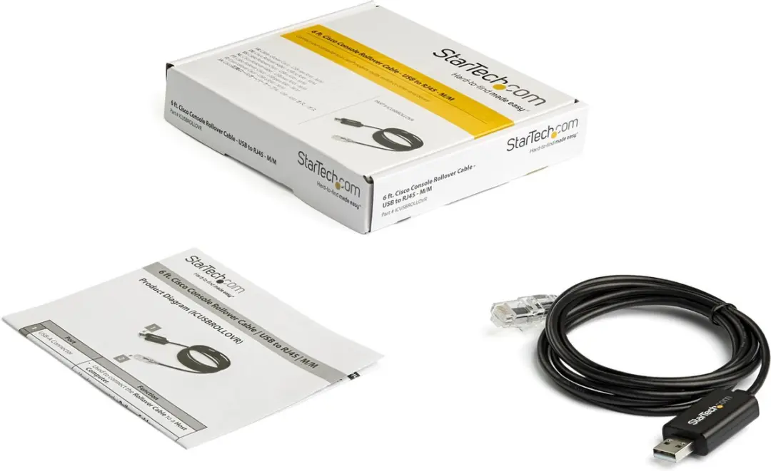 Startech ICUSBROLLOVR Ethernet naar USB-adapter 1,8m - Zwart