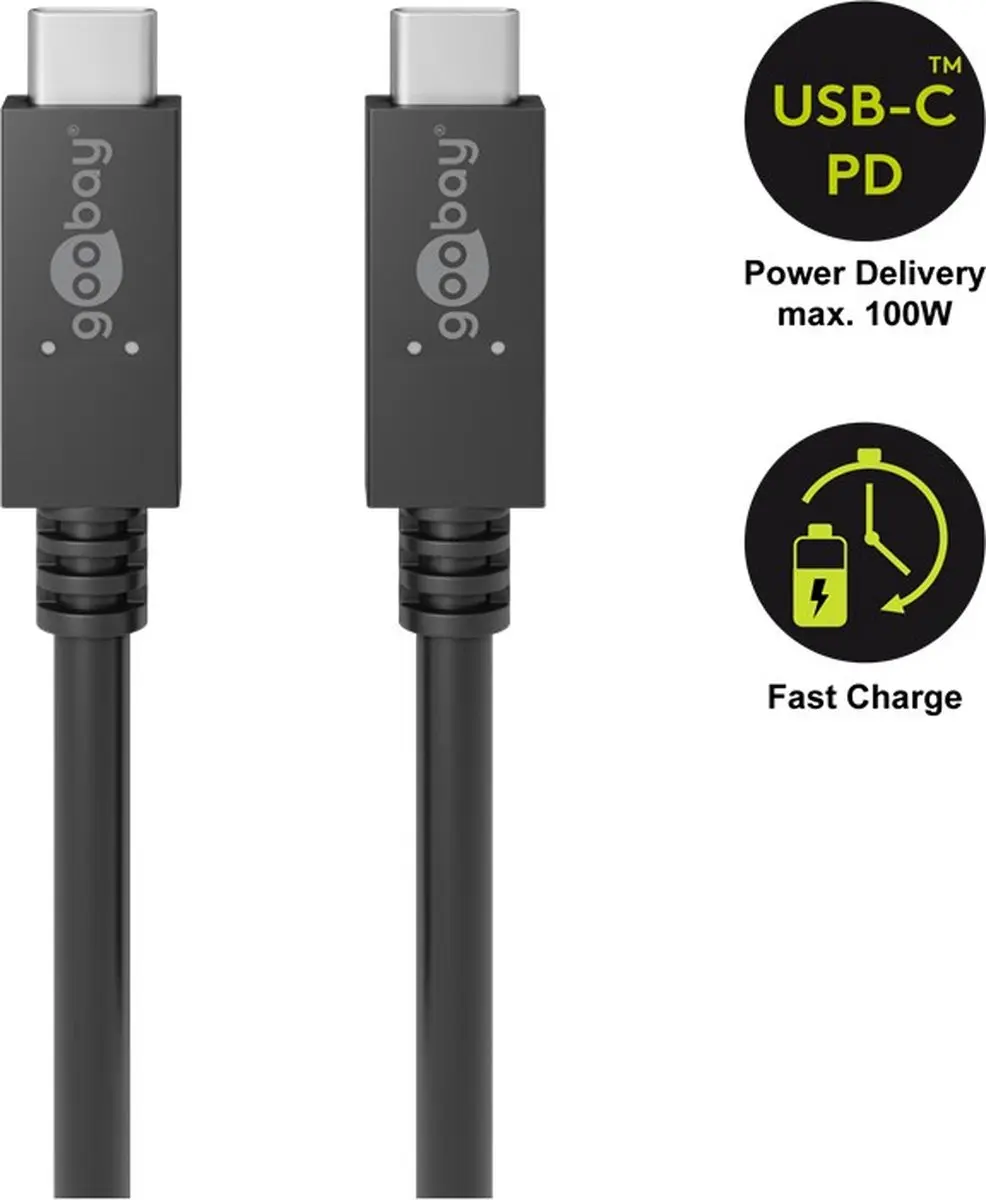 Goobay USB-C PD Kabel 100W 1m - 10 Stuks
