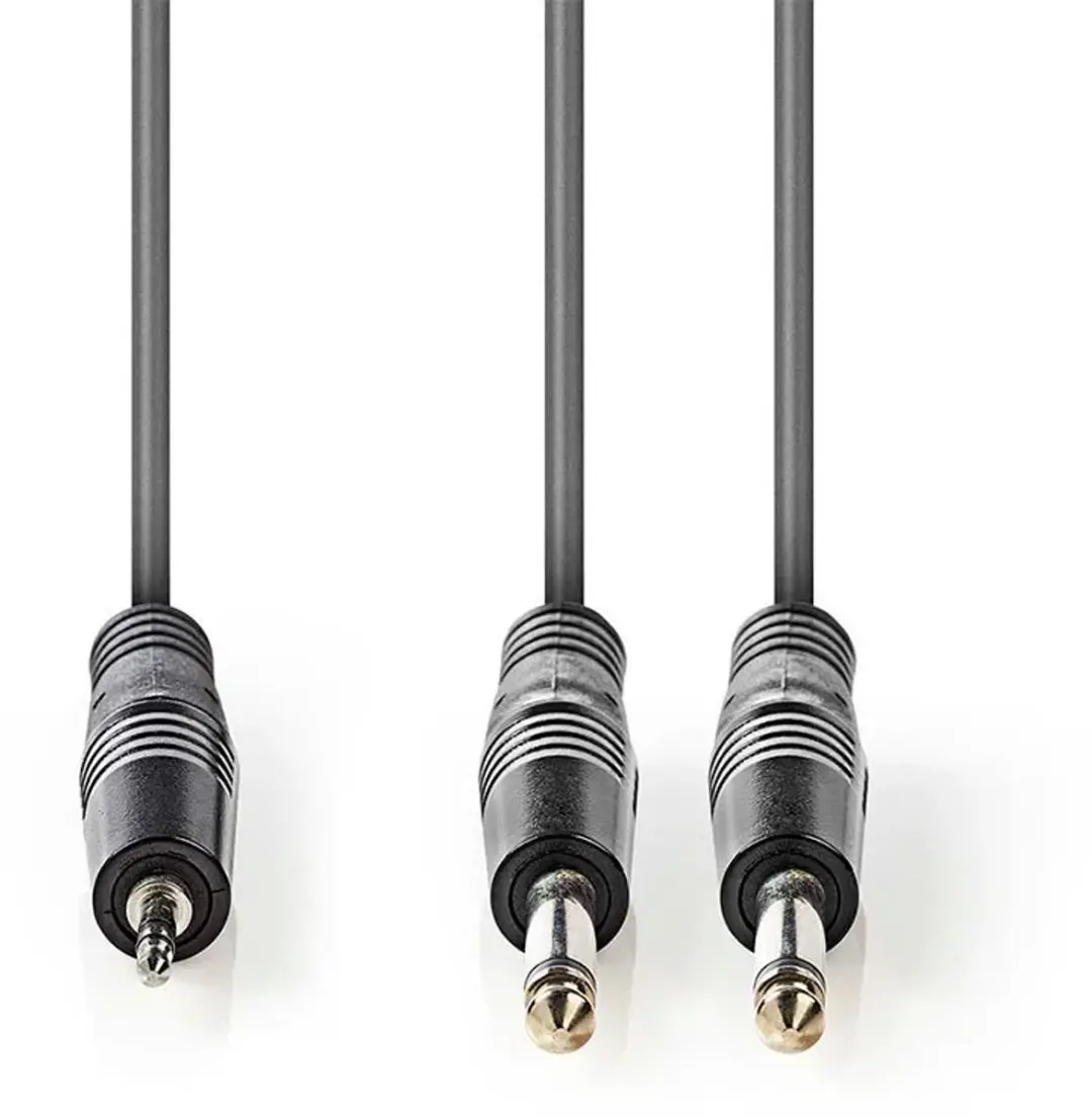 Nedis Stereo-Audiokabel 3,5mm/6,35mm - 5m - Donkergrijs