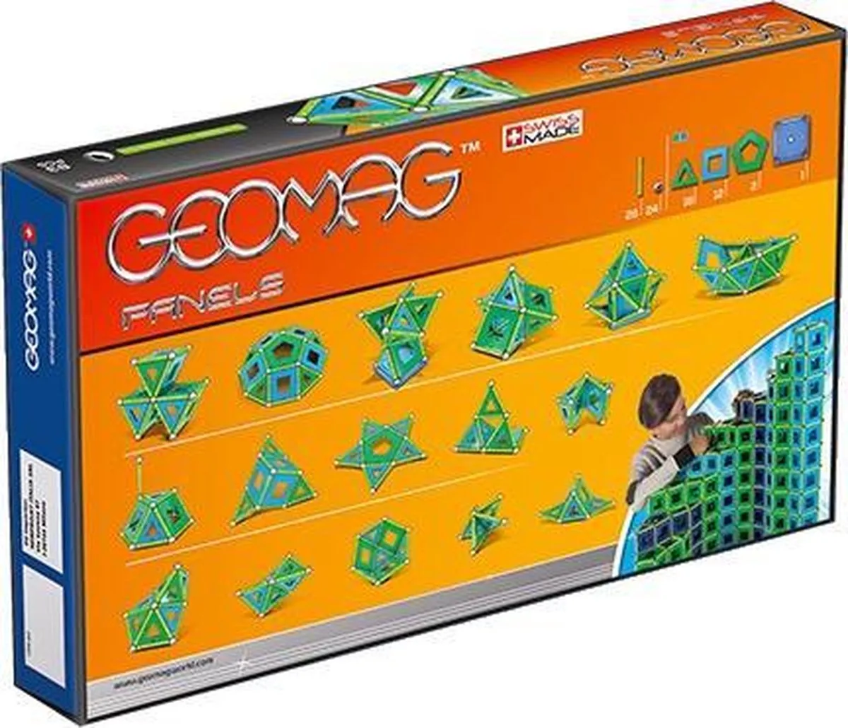 Geomag Panels 83-delig - Groen/Blauw