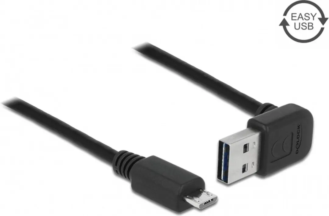 Delock Micro USB naar Easy-USB-A Haaks Kabel 2.0