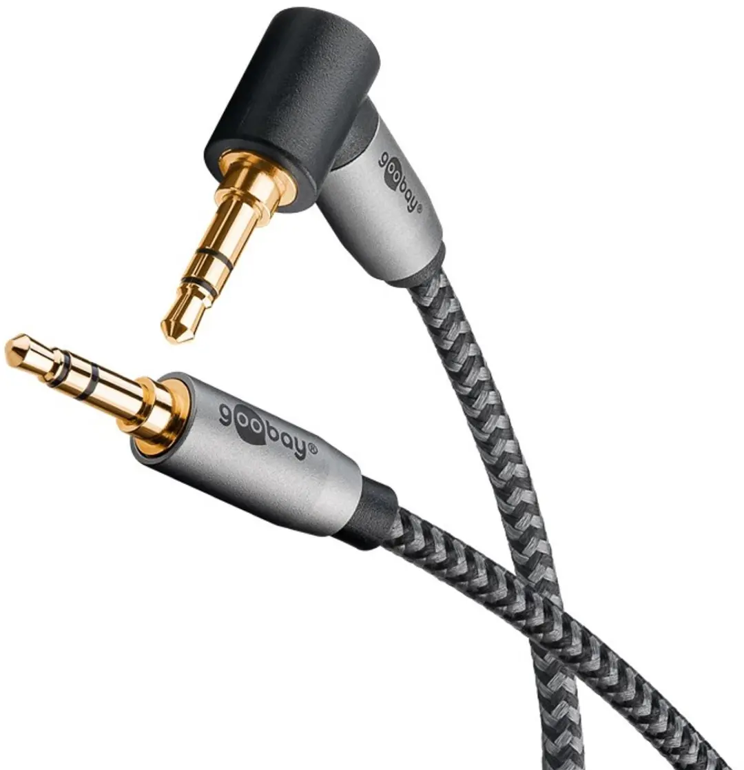 Goobay Plus 3,5mm Jack Kabel Haaks - 3m - Zwart