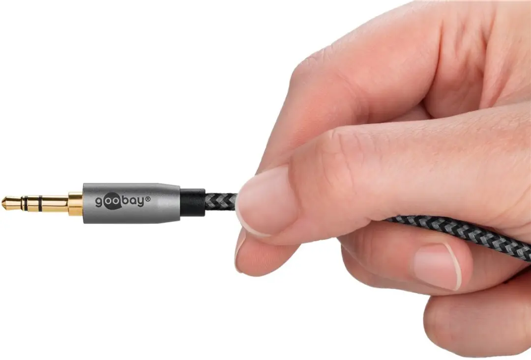 Goobay Plus 3,5mm Jack Kabel Haaks - 3m - Zwart