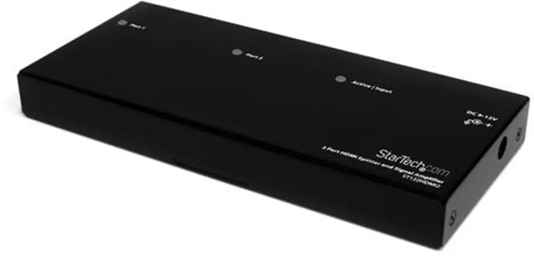 Startech ST122HDMI2 HDMI Splitter & Signaalversterker - 2 Poorten - Zwart