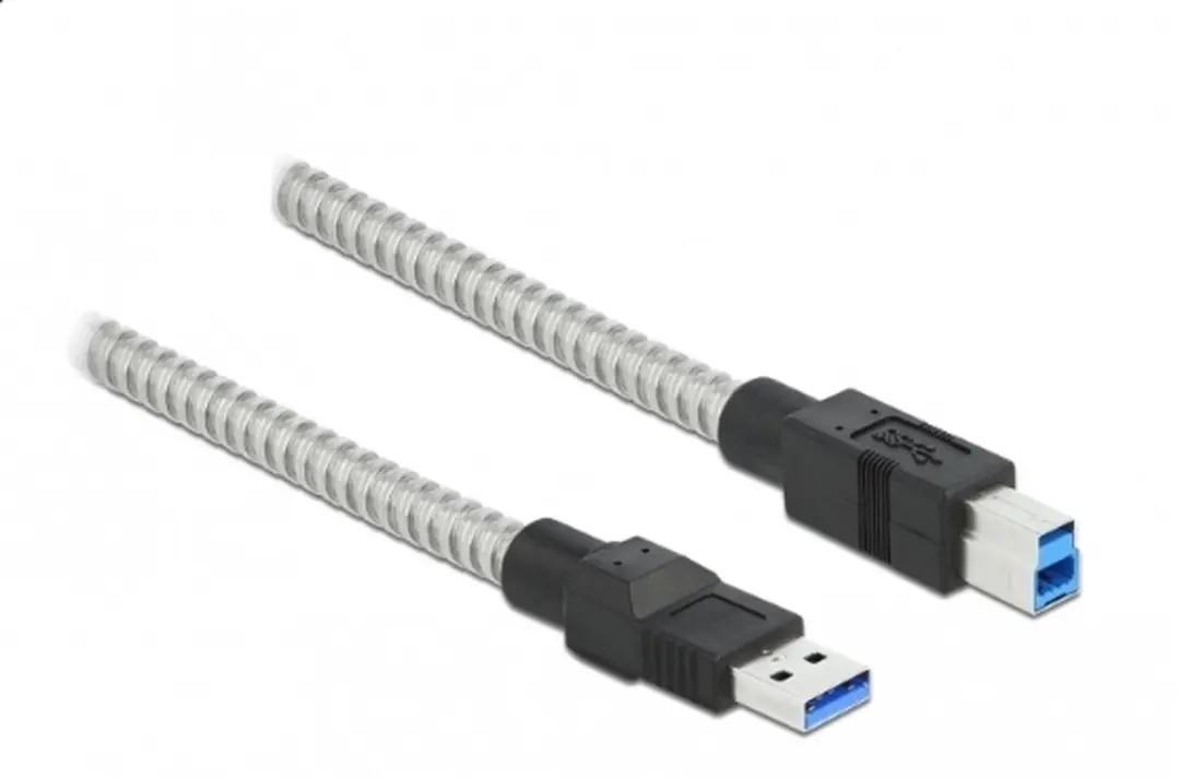Delock USB 3.2 Gen 1 A-male naar B-male 0,5m - Zilver