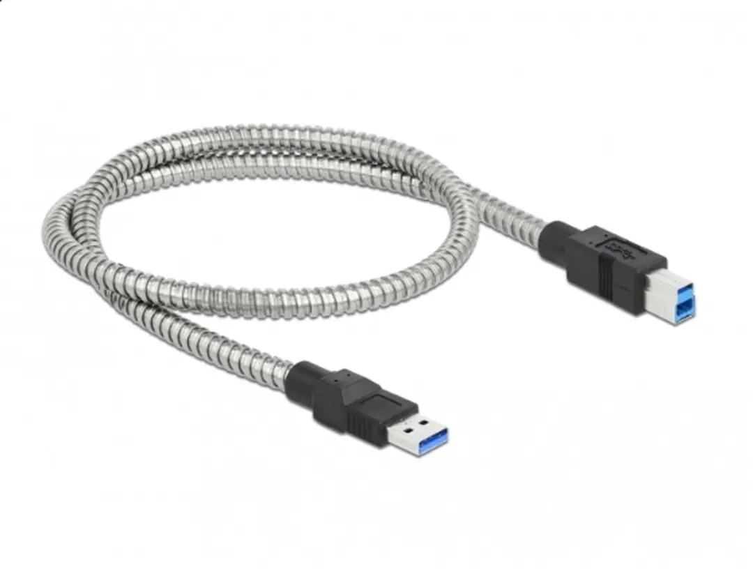 Delock USB 3.2 Gen 1 A-male naar B-male 0,5m - Zilver